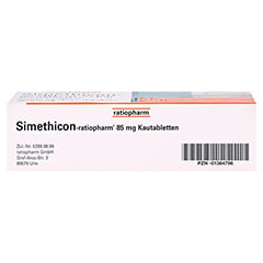 Simethicon-ratiopharm 85mg 50 Stück N2 - Unterseite