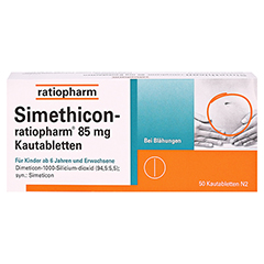 Simethicon-ratiopharm 85mg 50 Stück N2 - Vorderseite