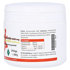 Glucosamin 500 mg + Chondroitin 400 mg Kapseln 270 Stück - Linke Seite