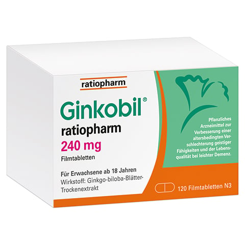 Ginkobil® ratiopharm 240mg mit Ginkgo biloba 120 Stück N3