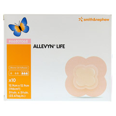 ALLEVYN Life 12,9x12,9 cm Silikonschaumverband 10 Stück - Vorderseite
