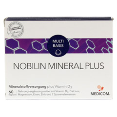 NOBILIN Mineral Plus Kapseln 60 Stück - Vorderseite