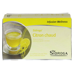 SIDROGA Wellness heie Zitrone Filterbeutel 20x2.0 Gramm - Rckseite