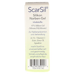 SCARSIL Silikon Narben-Gel 15 Milliliter - Rückseite
