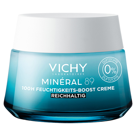 VICHY MINERAL 89 Creme reichhaltig ohne Duft + gratis Mineral Booster 89 Mini 10 ml 50 Milliliter
