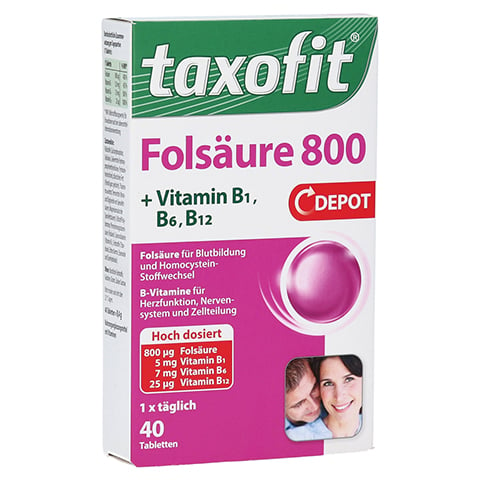 Taxofit Folsäure 800 Depot Tabletten 40 Stück