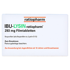 IBU-LYSIN-ratiopharm 293mg 10 Stück N1 - Rückseite