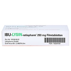 IBU-LYSIN-ratiopharm 293mg 10 Stück N1 - Unterseite