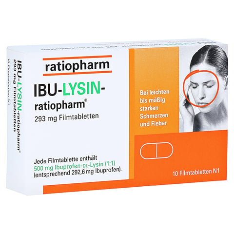 IBU-LYSIN-ratiopharm 293mg 10 Stück N1