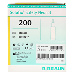 SOLOFIX Safety Neonat Lanzetten 0,8x2,0 mm 200 Stck - Rechte Seite