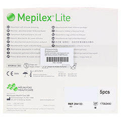 MEPILEX Lite Schaumverband 10x10 cm steril 10 Stck - Rckseite