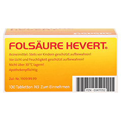 Folsäure-Hevert 100 Stück N3 - Unterseite