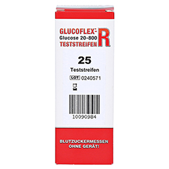 GLUCOFLEX R Glucose Teststreifen 25 Stück - Rückseite