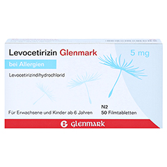 Levocetirizin Glenmark 5mg 50 Stück N2 - Vorderseite