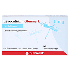Levocetirizin Glenmark 5mg 20 Stück N1 - Vorderseite