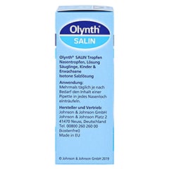 Olynth Salin Nasentropfen 10 Milliliter - Linke Seite