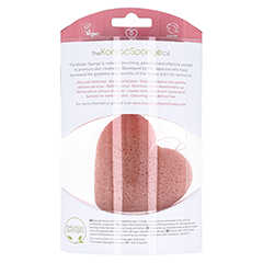 Konjac Heart Sponge - French Pink Clay 1 Stck - Rckseite