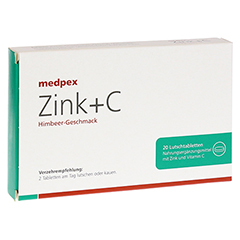 medpex Zink+C Himbeer 20 Stck
