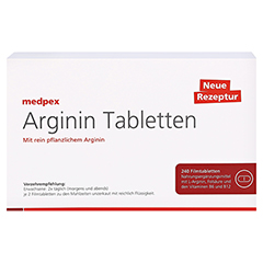 medpex Arginin Tabletten 240 Stück - Vorderseite
