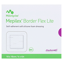 MEPILEX Border Flex Lite Schaumverband 10x10 cm 5 Stück - Vorderseite