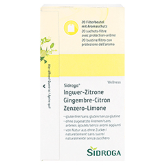 SIDROGA Wellness Ingwer-Zitrone Tee Filterbeutel 20x2.0 Gramm - Oberseite