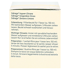SIDROGA Wellness Ingwer-Zitrone Tee Filterbeutel 20x2.0 Gramm - Linke Seite