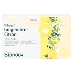 SIDROGA Wellness Ingwer-Zitrone Tee Filterbeutel 20x2.0 Gramm - Rückseite