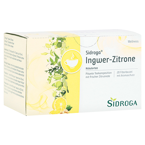 SIDROGA Wellness Ingwer-Zitrone Tee Filterbeutel 20x2.0 Gramm