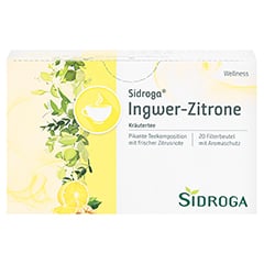 SIDROGA Wellness Ingwer-Zitrone Tee Filterbeutel 20x2.0 Gramm - Vorderseite