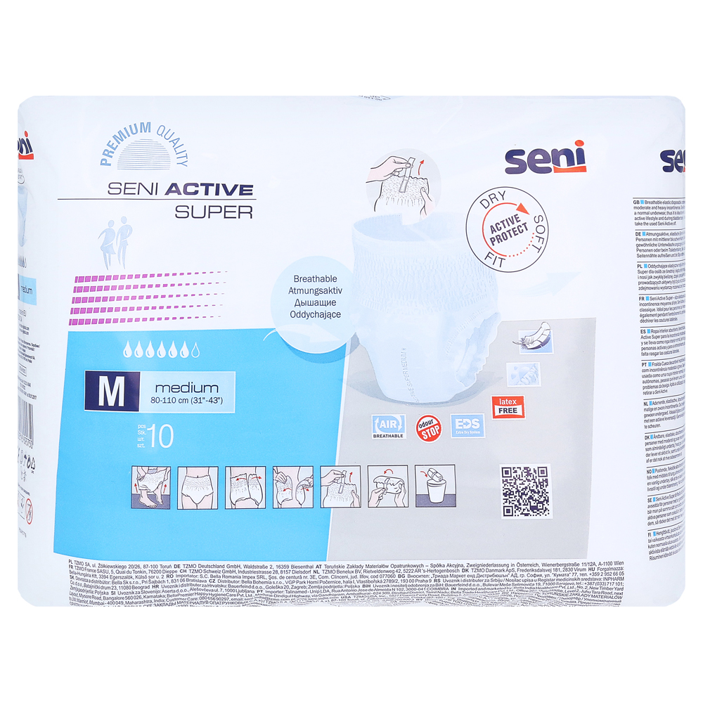 SENI Active Super Inkontinenzslip Einmal M 10 Stück online bestellen