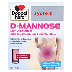 DOPPELHERZ D-Mannose system Beutel 14 Stck - Vorderseite