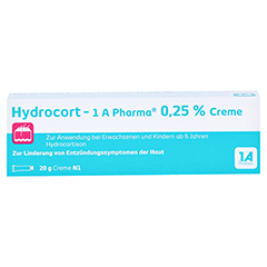 HYDROCORT-1A Pharma 0,25% Creme 20 Gramm N1 - Vorderseite