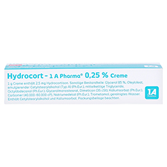 HYDROCORT-1A Pharma 0,25% Creme 20 Gramm N1 - Oberseite
