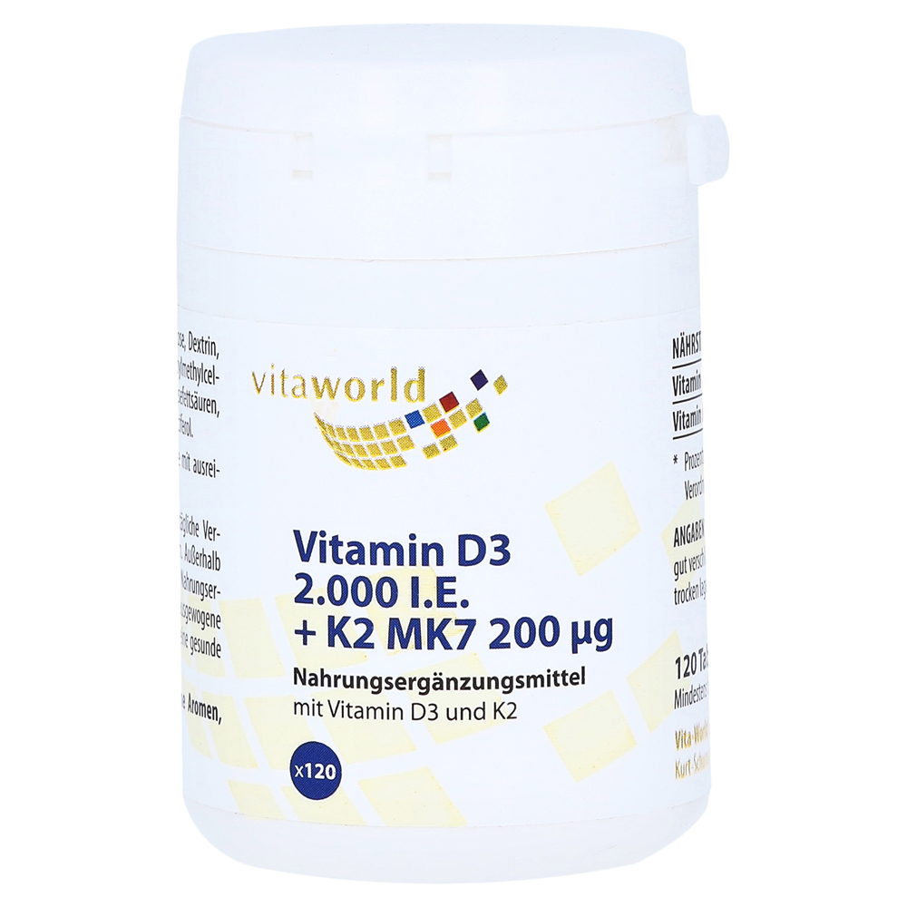 Vitamin D3 K2 2 000 I E 200 µg Tabletten 120 Stück Medpex