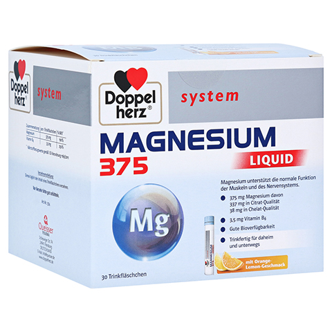 DOPPELHERZ Magnesium 375 Liquid system Trinkamp. 30 Stück
