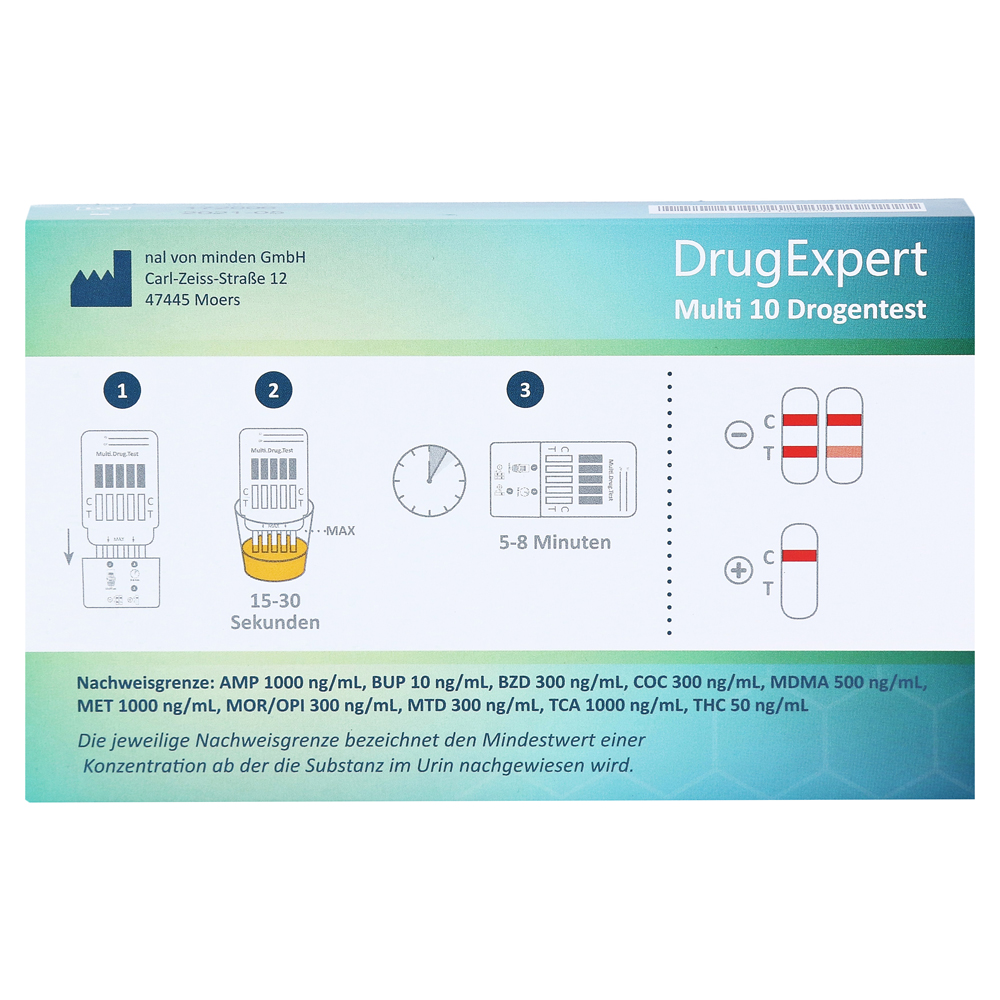 DRUGEXPERT 10 Drogentest:10 Parameter 1 Stück