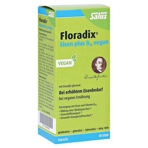 Floradix Eisen plus B12 vegan Kapseln 40 Stück