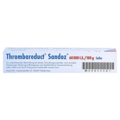 Thrombareduct Sandoz 60000 I.E./100g 40 Gramm N1 - Unterseite