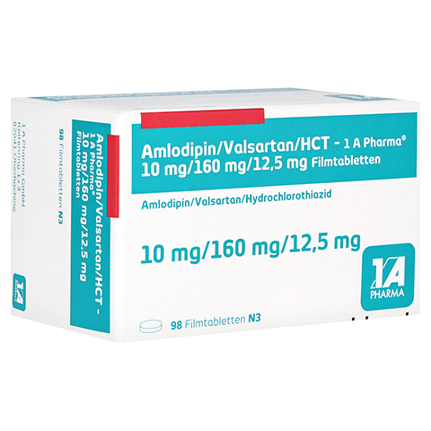 Amlodipin/Valsartan/HCT-1A Pharma 10mg/160mg/12,5mg 98 Stck N3