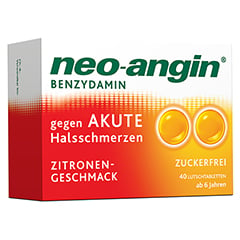 Neo-Angin Benzydamin gegen akute Halsschmerzen Zitronengeschmack 3mg