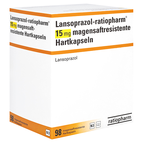 Lansoprazol-ratiopharm 15mg 98 Stck N3