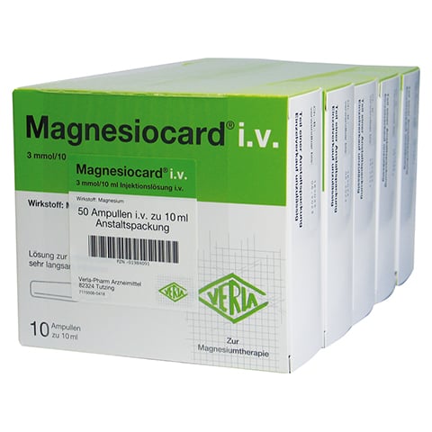 Magnesiocard i.v. 3mmol Injektionslösung 50x10 Milliliter