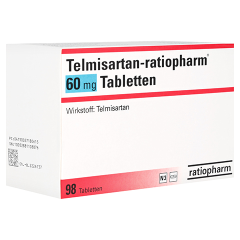 Telmisartan-ratiopharm 60mg 98 Stck N3