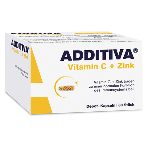 ADDITIVA Vitamin C+Zink Depotkaps.Aktionspackung 80 Stück