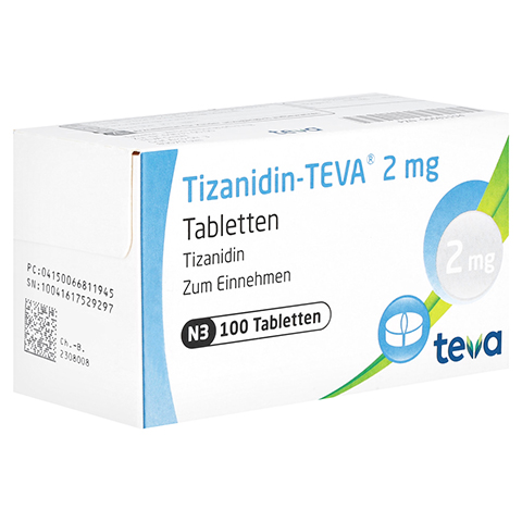TIZANIDIN Teva 2 mg Tabletten 100 Stck N3