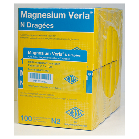 Magnesium Verla N Dragees 10x100 Stück