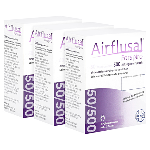 Airflusal Forspiro 50 Mikrogramm/500 Mikrogramm/Dosis 3 Stck N3