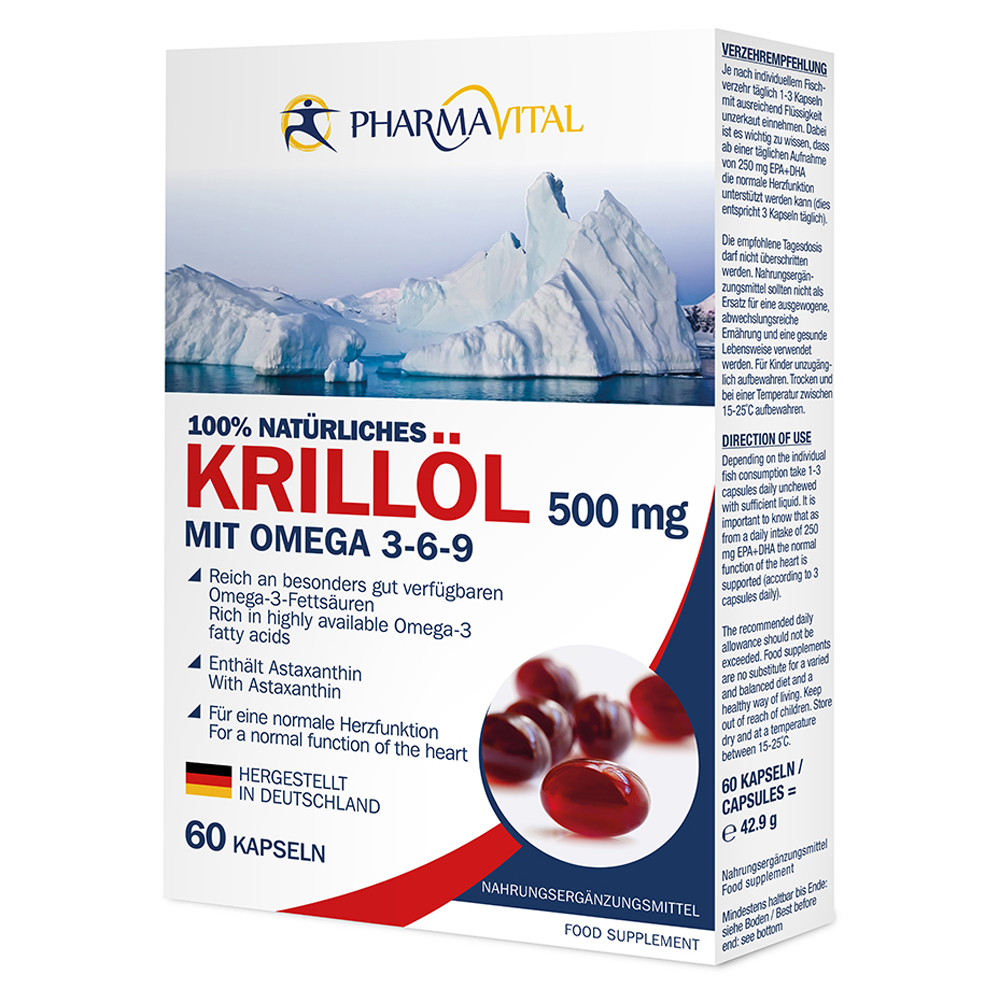 NATÜRLICHES Krillöl 500 mg Prem.+Omega 3-6-9 Kaps. 60 Stück