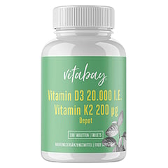 VITAMIN D3 DEPOT 20.000 I.E.+Vitamin K2 200 g Tab