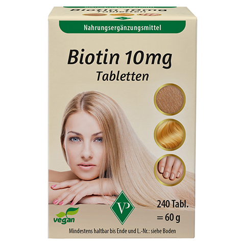 BIOTIN 10 mg hochdosiert vegan Tabletten 240 Stck